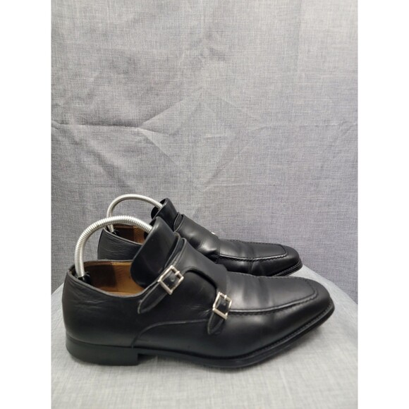 Magnanni Black Leather Double Monkstrap Dress Shoe 45 EUR Men\'s Slip On Loafer main image 15